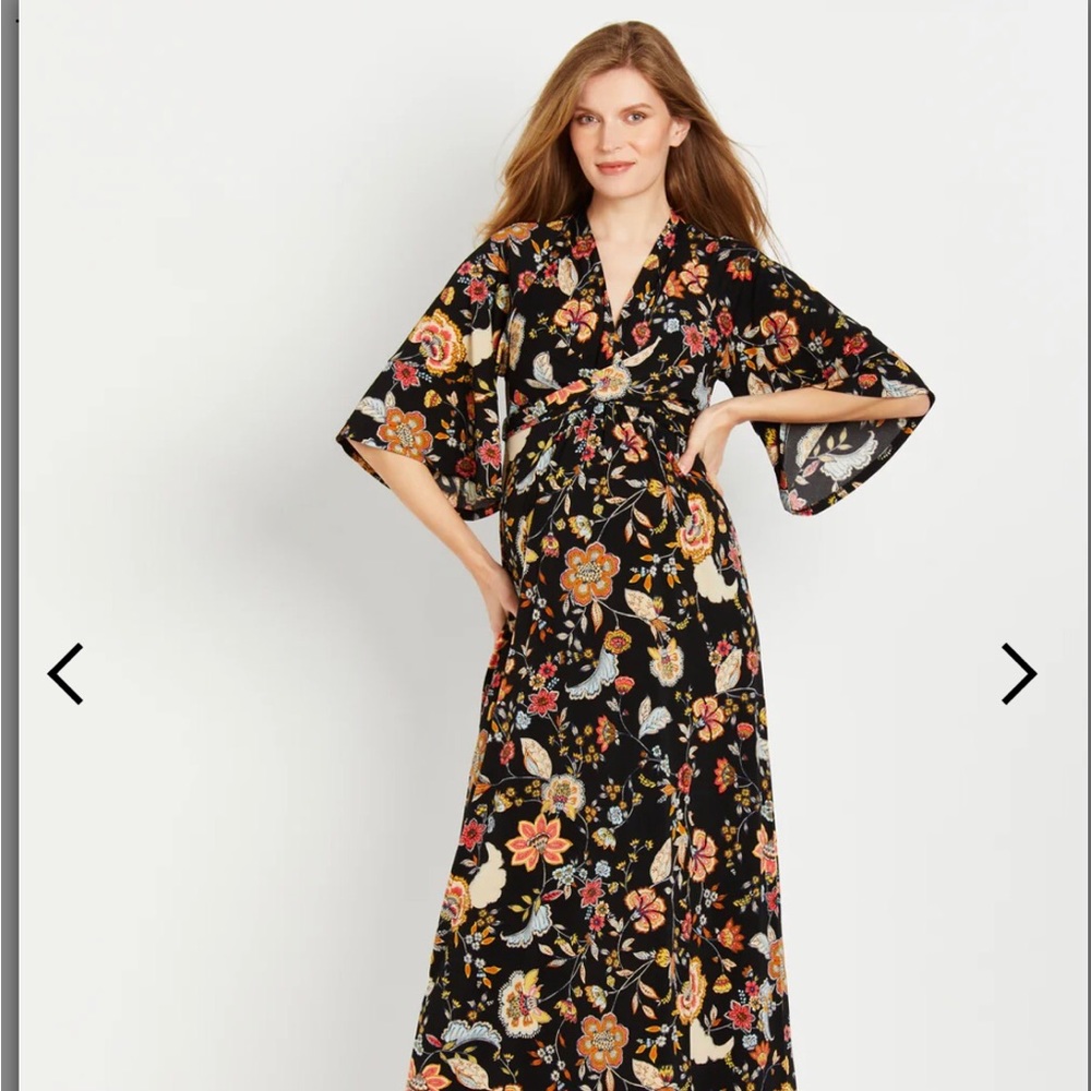 Jessica Simpson Black Floral Maxi Dress